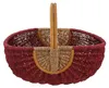 Einkaufskorb Rot Seegras & Rattan – Flechtkorb Produktbild-Vorschau 3