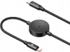 A black Mcdodo USB-C charging cable with a circular hub is shown against a white background. Podgląd zdjęcia produktu