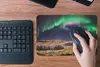 MuchoWow® Mauspad Mousepad Nordlichter - Grün - Lila - Produktbild-Vorschau 4