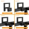 Four-panel image showing the steps to install a mattress holder. Produktbild-Vorschau