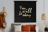 MuchoWow® Wandteppich Wandbehang Zitat - Motivation - Gold Produktbild-Vorschau 4