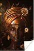 MuchoWow® Poster Frau - Blumen - Accessoires 40x60 cm - Produktbild-Vorschau 1