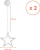 A diagram showing a star-shaped LED light with dimensions and quantity. Anteprima dell’immagine prodotto