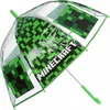 A transparent umbrella with a Minecraft Creeper design. Anteprima dell’immagine prodotto