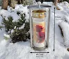 Grablaterne aus Edelstahl inkl. 7 Tage Kerze für Friedhof – Produktbild-Vorschau 5