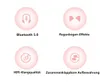 Four circular icons with text descriptions below them, illustrating product features. Produktbild-Vorschau