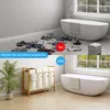 A split image showing a messy bathroom floor with clothes scattered around, contrasted with a tidy bathroom featuring a laundry sorter. Anteprima dell’immagine prodotto