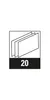 A graphic illustration of three overlapping rectangular shapes, representing files or documents, with the number '20' displayed prominently below them in a black rectangular bar. Anteprima dell’immagine prodotto