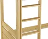 Close-up view of a wooden bunk bed ladder and frame. Produktbild-Vorschau