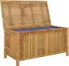 A bamboo storage chest with its lid open, revealing a blue interior. Náhled obrázku produktu
