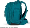 A teal satch match backpack shown from the side. Podgląd zdjęcia produktu