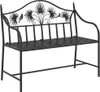 Ławka ogrodowa vidaXL, czarna, 104 x 52,5 x 89 cm, stal Podgląd zdjęcia produktu 1