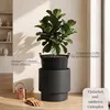 Großer außen Blumentopf NIVO rund 47 x 30 cm anthrazit Produktbild-Vorschau 6