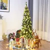 COSTWAY Albero di Natale a matita da 200 cm con luci LED Anteprima dell’immagine prodotto 3