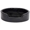 vidaXL Hundebett Schwarz 69x59x19 cm Plüsch und Kunstleder Produktbild-Vorschau 3