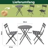 Albatros bistro set 3-dílný černý - bistro stůl se 2 Náhled obrázku produktu 6