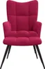 A single, magenta velvet armchair with black legs is shown against a white background. Produktbild-Vorschau