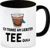 Ich trinke am liebsten Teequila Kaffeebecher Schwarz Produktbild-Vorschau 1