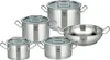Kochtopf-Set - Edelstahl 18/10 - mit Glasdeckel - 5-teilig Produktbild-Vorschau 1