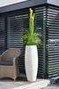 VIVANNO Bodenvase Fiberglas MAGNUM Rund, Kieselbeige Produktbild-Vorschau 2