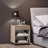 Dřevěná noční skříňka Rolda Zásuvková kolečka Náhled obrázku produktu 4