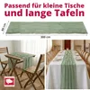 DecoHomeTextil Musselin Tischläufer 80 x 300 cm Beige Produktbild-Vorschau 2