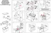 A set of diagrams illustrating the assembly steps for a kitchen waste bin system. Voir les images du produit