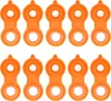 A top-down view of ten orange plastic sink faucet wrenches arranged in two rows of five on a white background. Anteprima dell’immagine prodotto