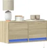 vidaXL TV-Wandschrank mit LED-Beleuchtung Sonoma-Eiche Produktbild-Vorschau 2