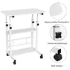 Höhenverstellbar Schreibtische mit Rädern PC Büro 60x40 cm Produktbild-Vorschau 3