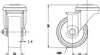 50 mm 2"-Rollen mit grauem Gummireifen, Drehgelenk und Produktbild-Vorschau 4