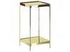 BELIANI Beistelltisch Gold Metall Glas 29 x 29 cm Klassisch Produktbild-Vorschau 1