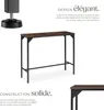 Table de bar industrielle Kerry 120x40x100,5cm - Bois foncé Voir les images du produit 3