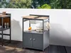 BELIANI Outdoor-Küche Schwarz Stahl 3er Set mit Spüle Produktbild-Vorschau 5