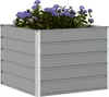 vidaXL Fioriera grigio chiaro 100 x 100 x 75 cm in acciaio Anteprima dell’immagine prodotto 3