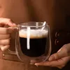 Šálky na kávu, průhledné sklo, dvoustěnný šálek s tepelnou Náhled obrázku produktu 2