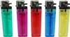 Five colorful lighters are arranged in a row against a white background. Produktbild-Vorschau