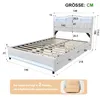 Letto imbottito UnboxG, 140x200 cm, con illuminazione a Anteprima dell’immagine prodotto 4