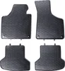 A set of four black rubber car floor mats with a honeycomb pattern, arranged on a white background. Produktbild-Vorschau