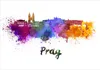 Wallario Poster - Städte als Aquarell - Skyline von Prag, Produktbild-Vorschau 1