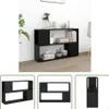 The Living Store Bücherregal Schwarz 100x24x63 cm Produktbild-Vorschau 1