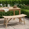 vidaXL Ławka ogrodowa Naturalna 110 x 45 x 50 cm Bambus Podgląd zdjęcia produktu 3