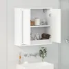 vidaXL Armadio a specchio per bagno bianco 60 x 20 x 60 cm Anteprima dell’immagine prodotto 4