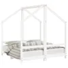 vidaXL Kinderbett Weiß 2x(70x140) cm Massivholz Kiefer Produktbild-Vorschau 1