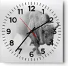 Wanduhr - Quadrat - Glasuhr - Wisent Schwarzweiß Licht - Produktbild-Vorschau 1