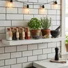 Relaxdays Wandregal, HxBxT: 4 x 100 x 23 cm, Holzoptik & Produktbild-Vorschau 2