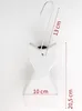A white ceramic cat-shaped humidifier with measurements indicated. Podgląd zdjęcia produktu