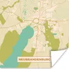 MuchoWow® Poster Neubrandenburg - Karte - Vintage - Produktbild-Vorschau 1