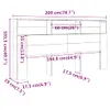 vidaXL Kopfteil mit Ablagen Betongrau 200x19x103,5 cm -  Produktbild-Vorschau 7
