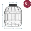 A diagram of a 5-liter plastic jar with dimensions indicated. Náhľad obrázku produktu